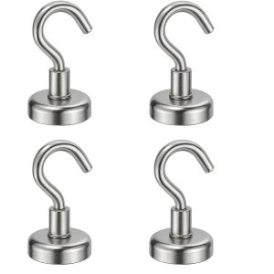 Swivel Magnetic Hooks for Ceiling and Wall Set of 4 Rotating Heavy Duty Magnet Hangers for Hanging Plants Lights and Classroom Decorations